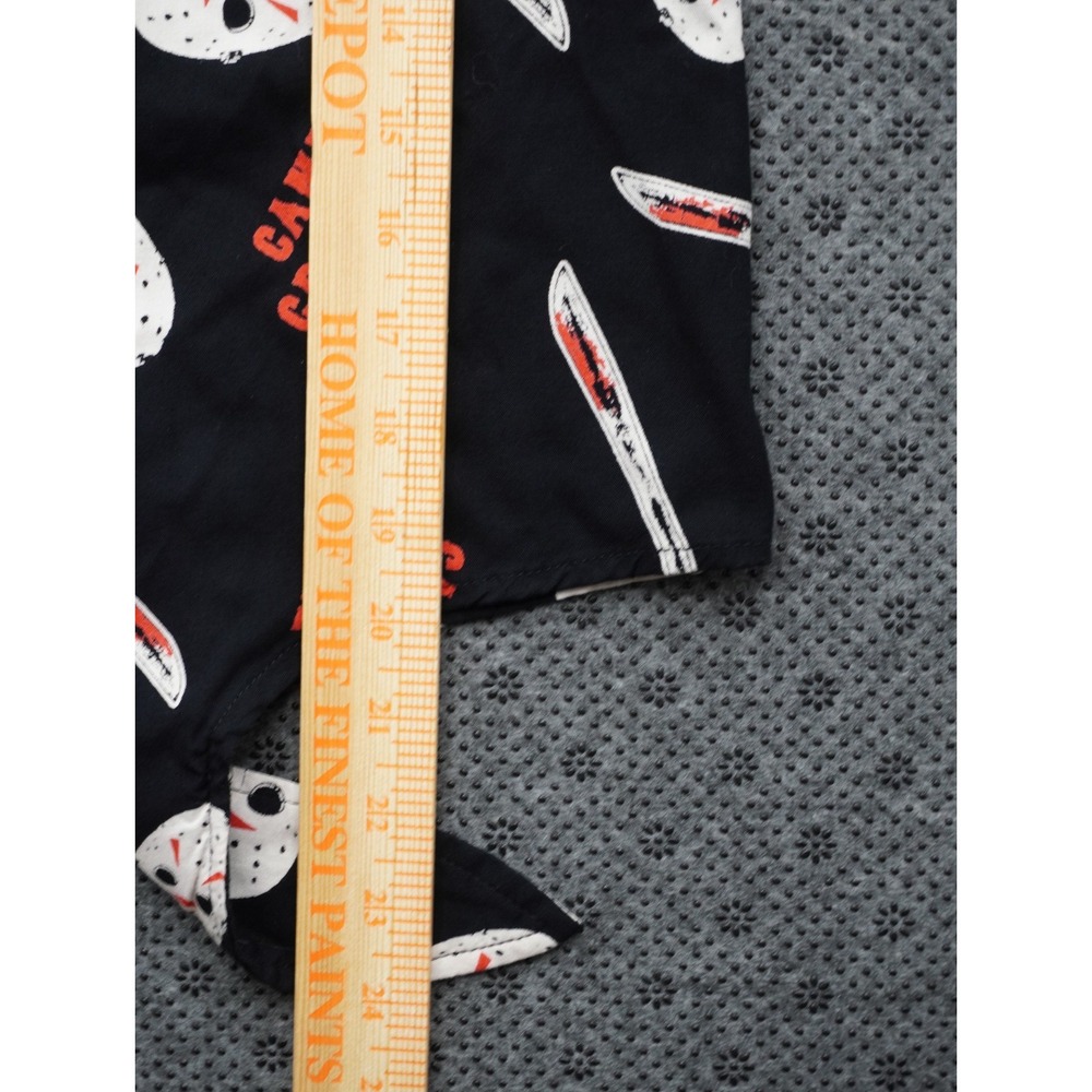 Friday the 13th Camp Crystal Lake Button Up Crop Top Tie Shirt Women's Size M - Picture 6 of 7